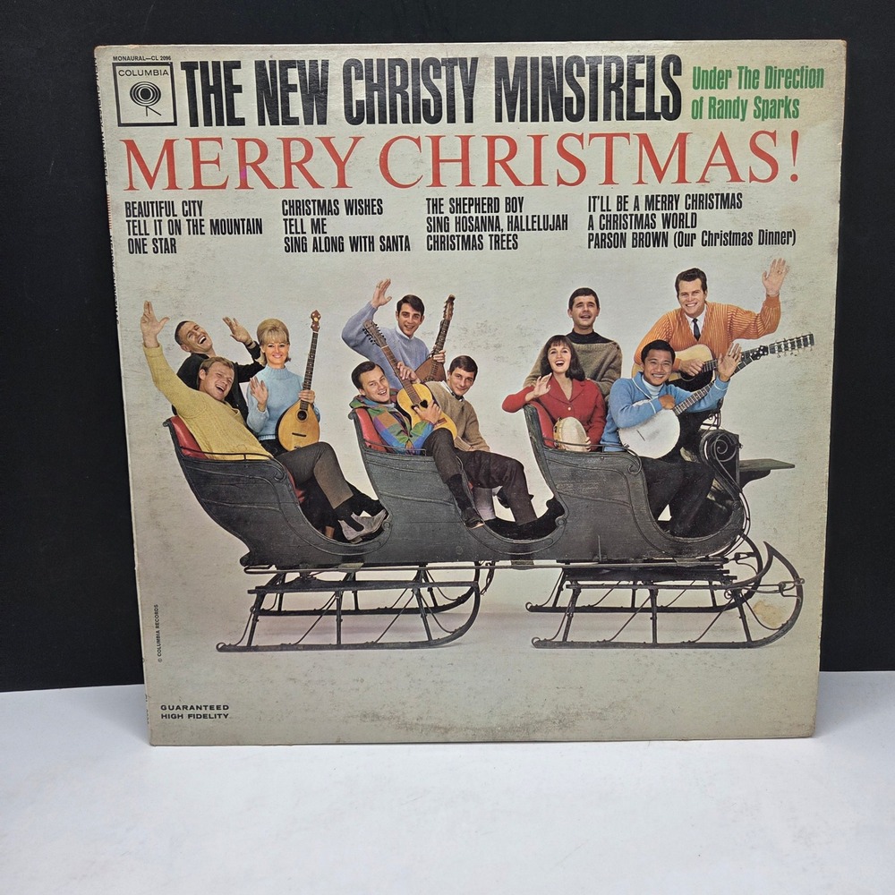 The New Christy Minstrels Merry Christmas Vinyl LP CL 2096 Mono 1963 Holiday LP